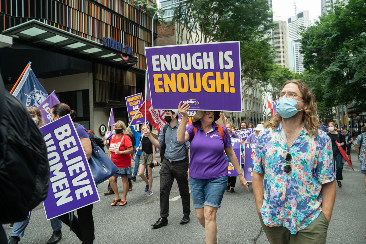 New Directive On Preventing Sexual Harassment   210315 Brisbane CBD March4Justice 36 